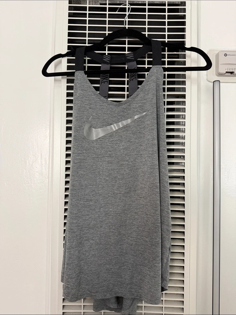 Nike Gray Heather Racerback Tank with Logo Straps
